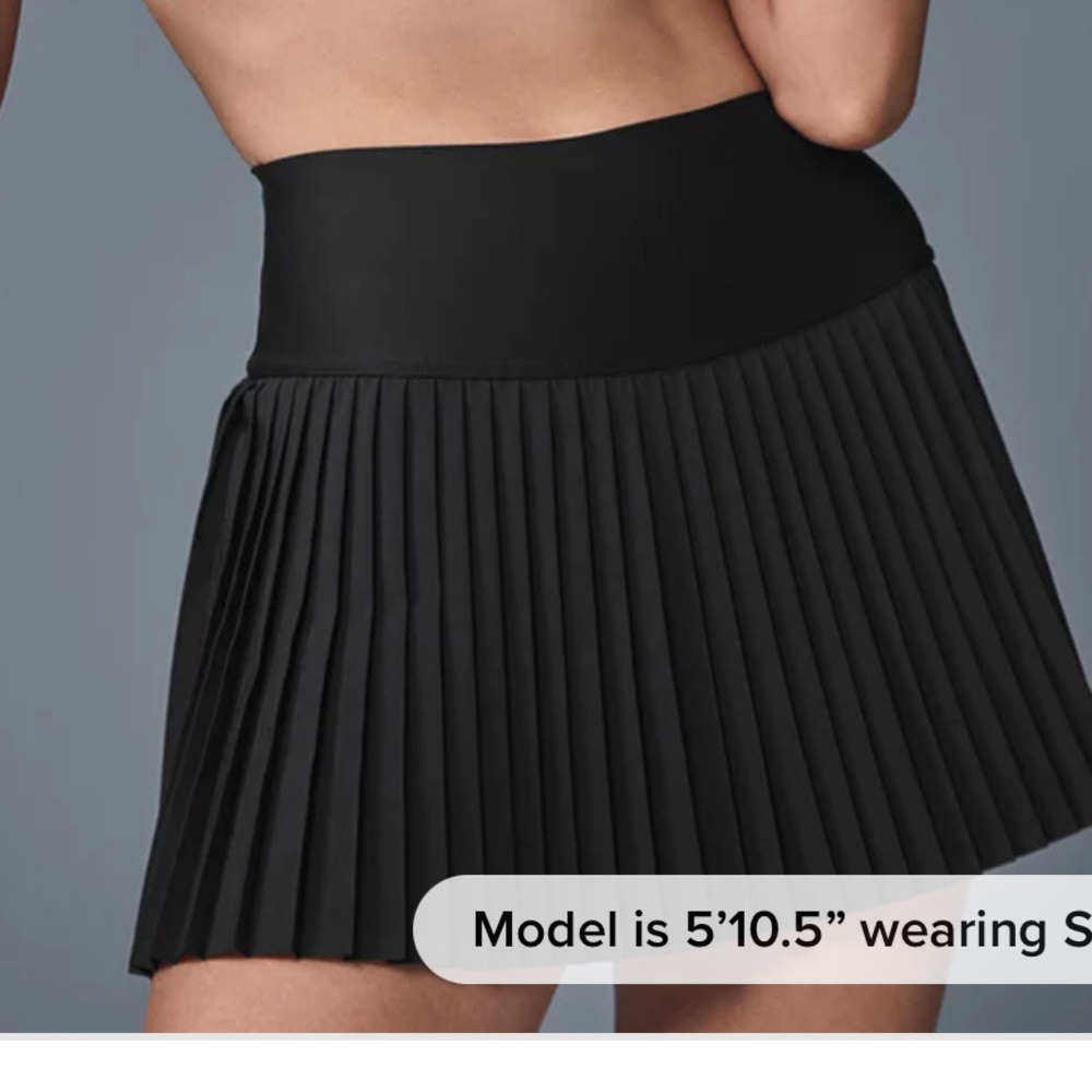 ALO Yoga Black Mini Pleated Skirt